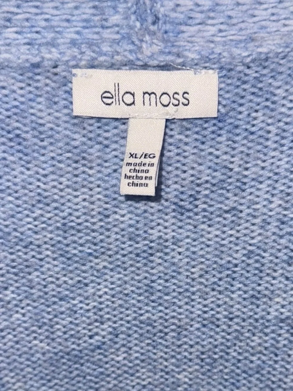 Anthro Ella Moss Blue Button Front Cardigan XL Soft Cozy Sweater - Picture 4 of 5